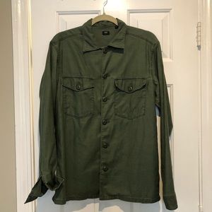 Uniqlo military style, shirt jacket.